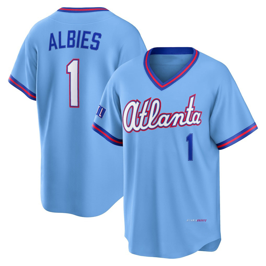 A.Braves #1 Ozzie Albies Player Powder Blue 2026 City Connect Stitched Jerseys